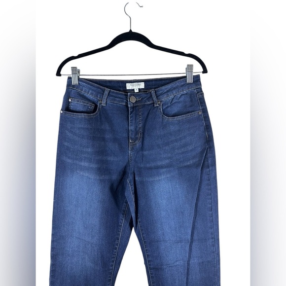 Tru Luxe Jeans Sequin Cuff Ankle Cropped Size 4 - Picture 5 of 8